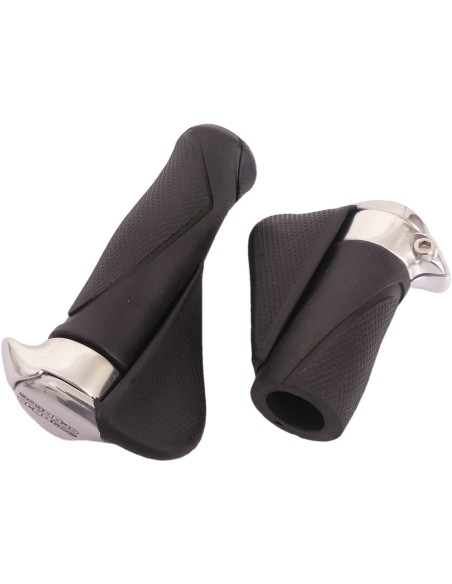 Griffe Satz Ergotec MF1 kraton / aluminium 130+87 mm - schwarz