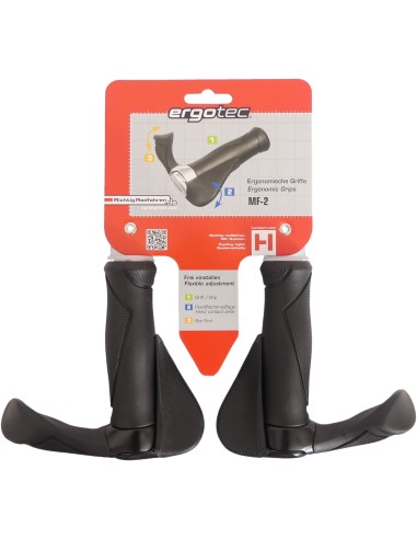 Griffe Satz Ergotec MF2 Small Kraton / Aluminium 130 + 130 mm - schwarz