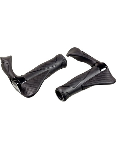 Griffe Satz Ergotec MF2 Large Kraton / Aluminium 130 + 130 mm - schwarz