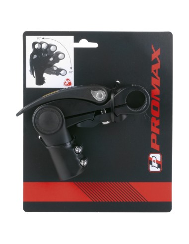 Lenkervorbau Promax verstellbar mit Griff 31,8 / 110 / 28,6 mm - mattschwarz
