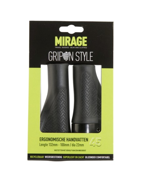 Griffe Satz Mirage Grips im Style 45 - 132/100 mm mit Lockring - Schwarz