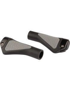 Griffe Satz Mirage Grips im Style 45 - 132/132 mm mit Lockring - Schwarz / Grau