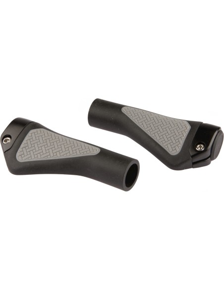 Griffe Satz Mirage Grips im Style 45 - 132/132 mm mit Lockring - Schwarz / Grau