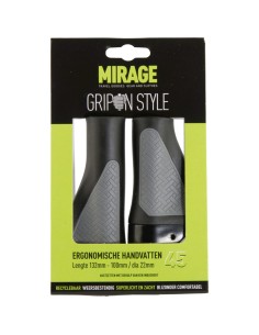 Griffe Satz Mirage Grips im Style 45 - 132/100 mm mit Lockring - Schwarz / Grau