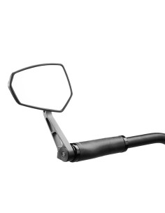 Spiegel Ergotec M-77 Kurzer Arm 120 x 80-55 mm Aluminium - Schwarz sandgestrahlt (K approved)