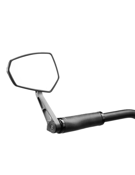 Spiegel Ergotec M-77 Kurzer Arm 120 x 80-55 mm Aluminium - Schwarz sandgestrahlt (K approved)
