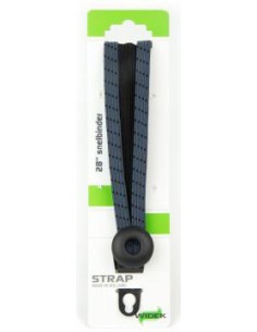 Spanngurt Gepäckträger Widek Eye 24/12mm mit schwarzen Stahlplatten - Blau Grau/Schwarz
