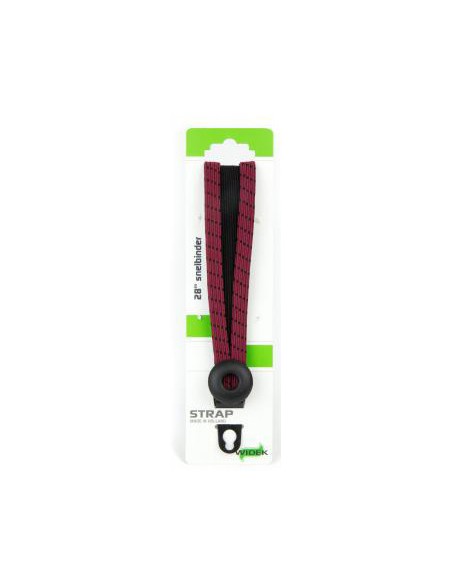 Spanngurt Gepäckträger Widek Eye 24/12mm mit schwarzen Stahlplatten - Bordeaux/Schwarz