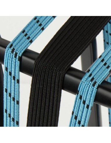 Spanngurt Gepäckträger Widek Eye 24/12mm mit schwarzen Stahlplatten - Baby blau/Schwarz