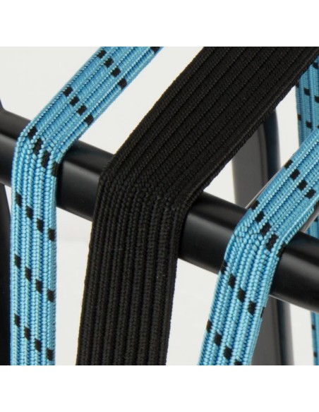 Spanngurt Gepäckträger Widek Eye 24/12mm mit schwarzen Stahlplatten - Baby blau/Schwarz