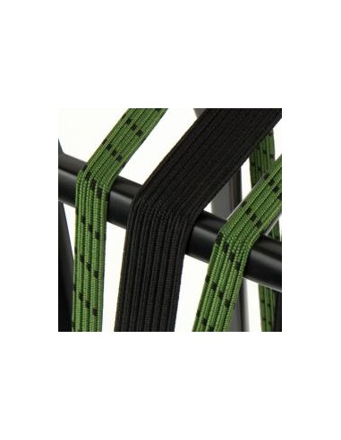 Spanngurt Gepäckträger Widek Eye 24/12mm mit schwarzen Stahlplatten - Olivgrün/Schwarz