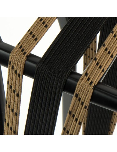 Spanngurt Gepäckträger Widek Eye 24/12mm mit schwarzen Stahlplatten - Chinin/Schwarz