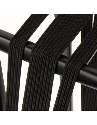 Spanngurt Gepäckträger Widek Eye 24/12mm mit schwarzen Stahlplatten - Schwarz/Schwarz