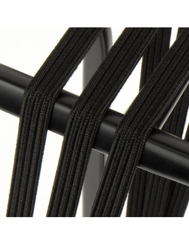 Spanngurt Gepäckträger Widek Eye 12/12mm mit schwarzen Stahlplatten - Schwarz/Schwarz