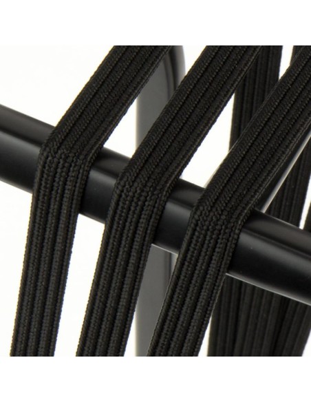 Spanngurt Gepäckträger Widek Eye 12/12mm mit schwarzen Stahlplatten - Schwarz/Schwarz