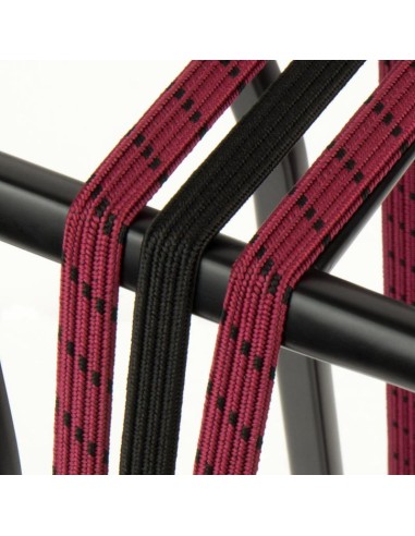 Spanngurt Gepäckträger Widek Eye 12/12mm mit schwarzen Stahlplatten - Bordeaux/Schwarz