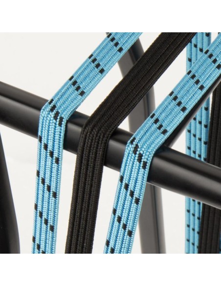 Spanngurt Gepäckträger Widek Eye 12/12mm mit schwarzen Stahlplatten - Baby Blau/Schwarz