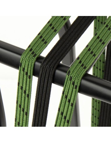 Spanngurt Gepäckträger Widek Eye 12/12mm mit schwarzen Stahlplatten - Olivgrün/Schwarz