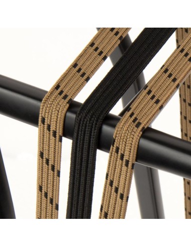 Spanngurt Gepäckträger Widek Eye 12/12mm mit schwarzen Stahlplatten - Chinin/Schwarz