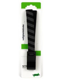 SUV-Sicherheits Spanngurt Widek 24 mm mit schwarzen Stahlhaken   Silber/Schwarz