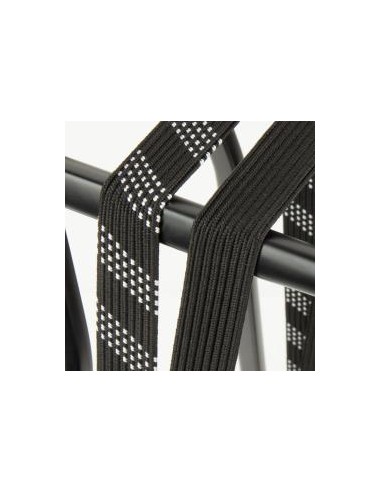 SUV-Sicherheits Spanngurt Widek 24 mm mit schwarzen Stahlhaken   Silber/Schwarz