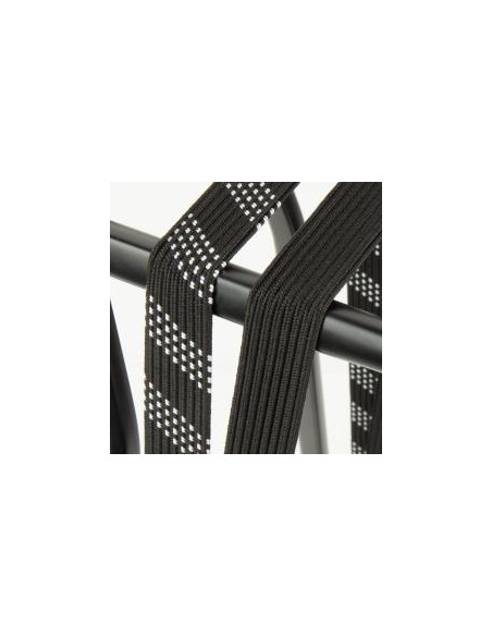 SUV-Sicherheits Spanngurt Widek 24 mm mit schwarzen Stahlhaken   Silber/Schwarz