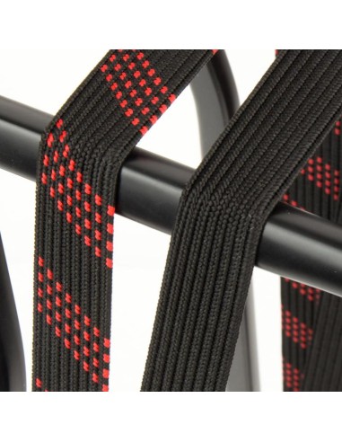 SUV-Sicherheits Spanngurt Widek 24 mm mit schwarzen Stahlhaken   Feuerrot/Schwarz