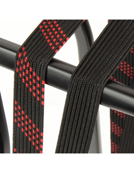 SUV-Sicherheits Spanngurt Widek 24 mm mit schwarzen Stahlhaken   Feuerrot/Schwarz