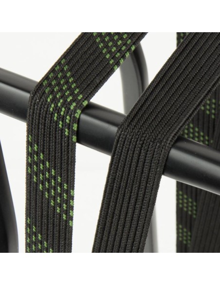 SUV-Sicherheits Spanngurt Widek 24 mm mit schwarzen Stahlhaken - Olivgrün/Schwarz