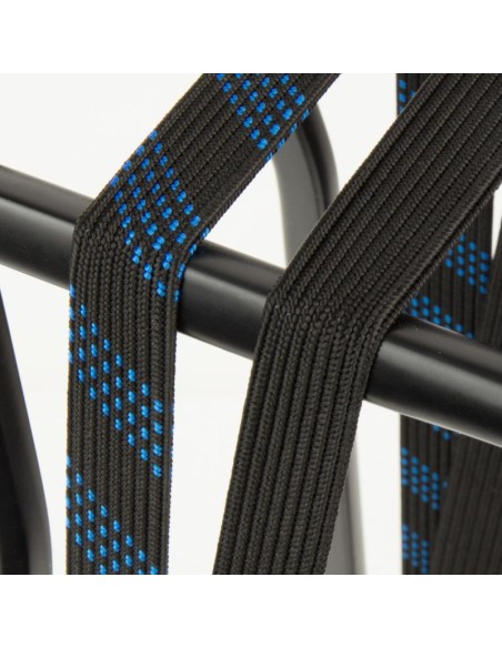 SUV-Sicherheits Spanngurt Widek 24 mm mit schwarzen Stahlhaken   Hellblau/Schwarz