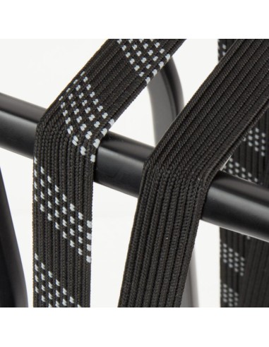 SUV-Sicherheits Spanngurt Widek 24 mm mit schwarzen Stahlhaken - Steingrau/Schwarz