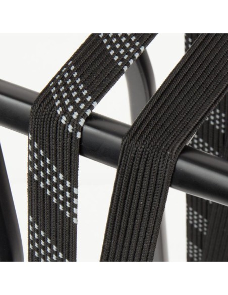 SUV-Sicherheits Spanngurt Widek 24 mm mit schwarzen Stahlhaken - Steingrau/Schwarz