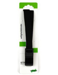 SUV-Sicherheits Spanngurt Widek 24 mm mit schwarzen Stahlhaken   Schwarz/Schwarz