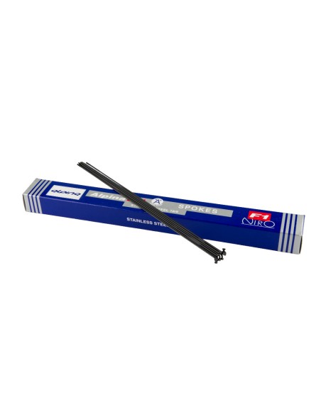 Speichen 262-13 Alpina Raggi ø2,33 mm FG 2,6 - schwarzer Edelstahl (144 Stück)
