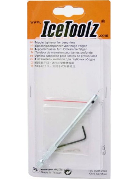 Nippelschlüssel für Tiefe Felgen IceToolz 12S4