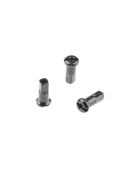 Speichennippel Alpina 14G - ø4mm / M2.6 / 14mm Lang - schwarzes Messing (144 Stück)
