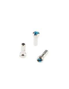 Speichennippel mit Rundkopf Alpina 14G/15.0mm/4/Fg 2.3 ABS/Messing - Silber (144 Stück)