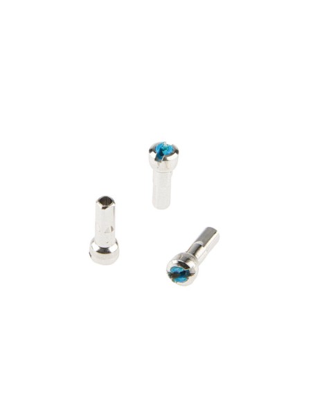Speichennippel mit Rundkopf Alpina 14G/15.0mm/4/Fg 2.3 ABS/Messing - Silber (144 Stück)