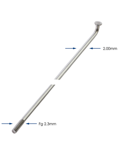 Speichen 296-14 Alpina ø2.00 mm FG 2.3 - Galvanisiert (144 Stück)