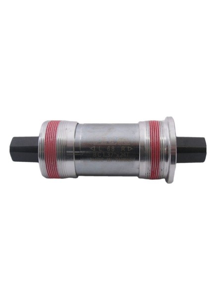 Quadratisches Tretlager 132mm Edge BSA 68 mm mit Aluminiumbechern - Silber