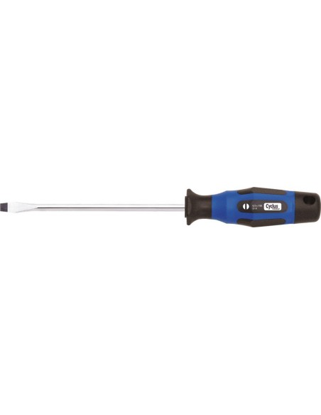 Schlitzschraubendreher Cyclus 3 x 80 Chrom-Vanadium Schwarz/Blau.