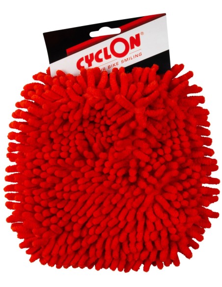 Cyclon Cleaning Glove - Waschhandschuh aus Mikrofaser - Rot