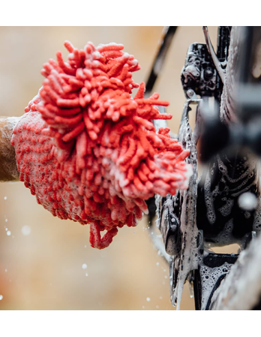 Cyclon Cleaning Glove - Waschhandschuh aus Mikrofaser - Rot
