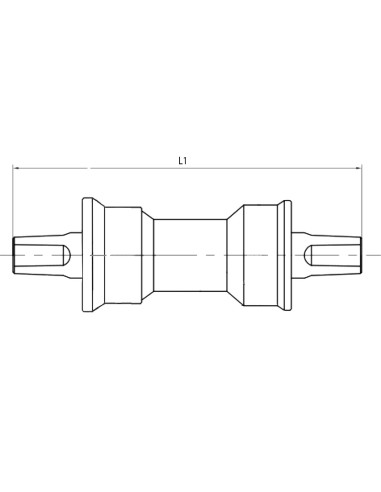 Repair Reparatur-Tretlager M-Wave "Carousel" 127/68mm - Silber