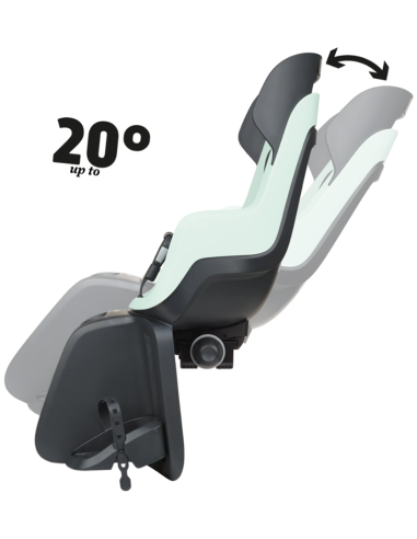 Kindersitz für Hinten Bobike Go Maxi RS mit Rahmenbefestigung (FF) und Schalfposition - Peppermint