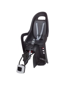 Kindersitz für Hinten Polisport Groovy Maxi - Schwarz/Dunkelgrau - mit Rahmenbefestigung (FF)