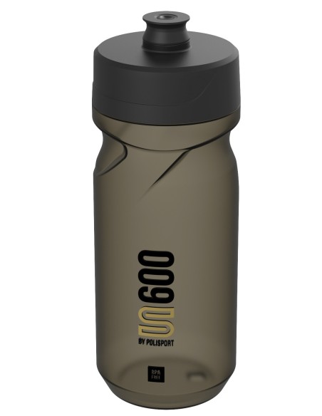 Trinkflasche mit Schraubverschluss Polisport S600 - 600ml restyle - Transparent/Schwarz/Schwarz