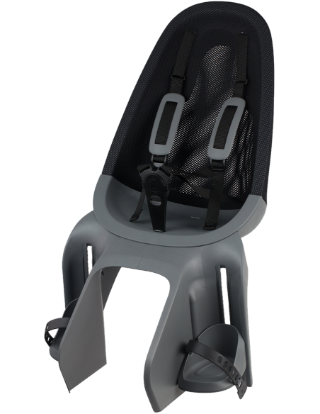 Kindersitz für Hinten Qibbel Air mit Montage am Gepäckträger (CFS) - Sparkling Silver