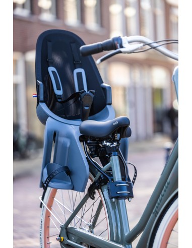 Kindersitz für Hinten Qibbel Air mit Montage am Rahmen (FF) - Schwarz