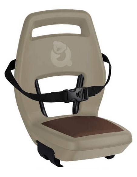 Kindersitz für Hinten Qibbel 6+ Junior mit Fußstützen, Sicherheitsgurt und Schutzplatte - Cappuccino